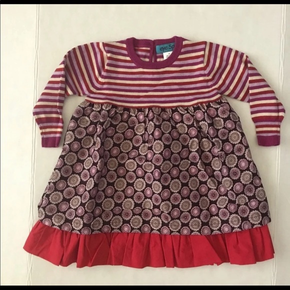 Eye Spy Mixed pattern toddler dress size 2T - Picture 1 of 7
